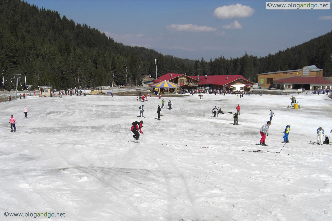 Bansko - View down the baby slopes